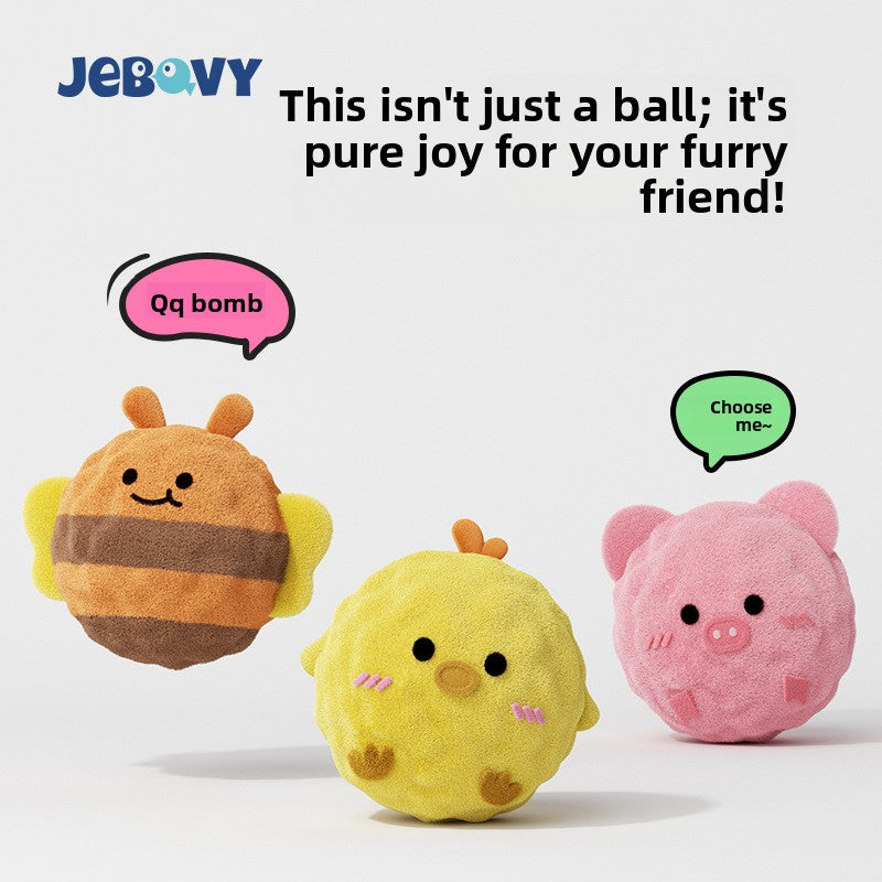 Animal Plush Chew Toy Ball